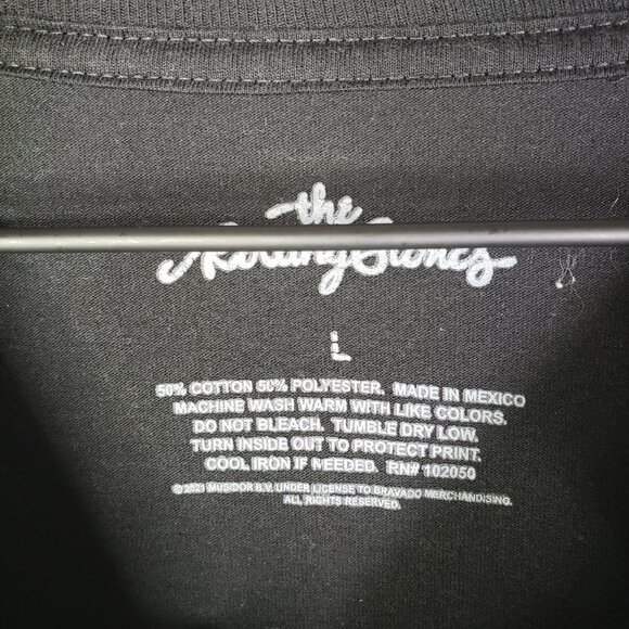 The Rolling Stones Long Sleeve Steel Wheels Tee L Black Graphic T-Shirt - Picture 4 of 6
